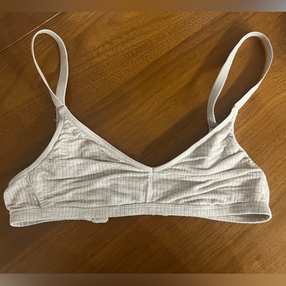 Negative Underwear Beige Ribbed Bralette- whipped collection